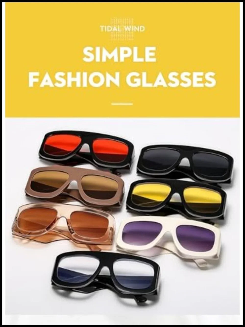 Oversized Aviator Square Sunglasses UV400 Protection